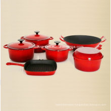 6PCS Enamel Cast Iron Cookware Set Manufacturer From China